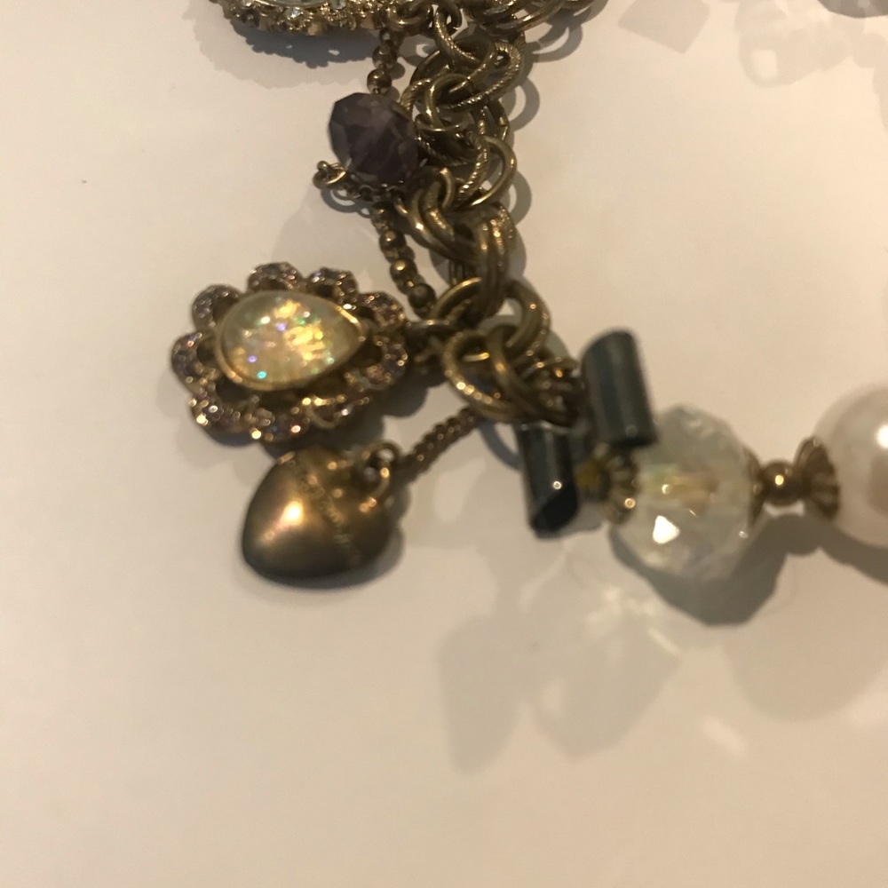 Betsey Johnson Gold and Purple Charm Bracelet - Picture 3 of 4